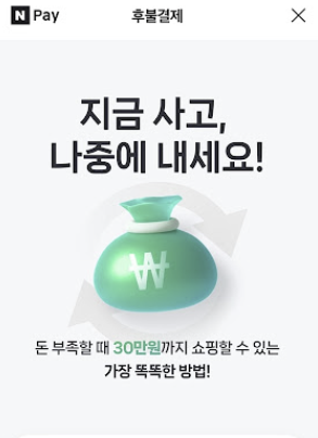 네이버페이 후불 결제